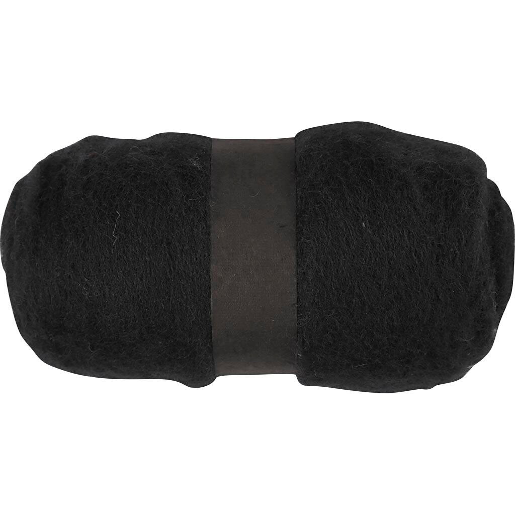 Kartet Uld, sort, 100 g/ 1 bdt.