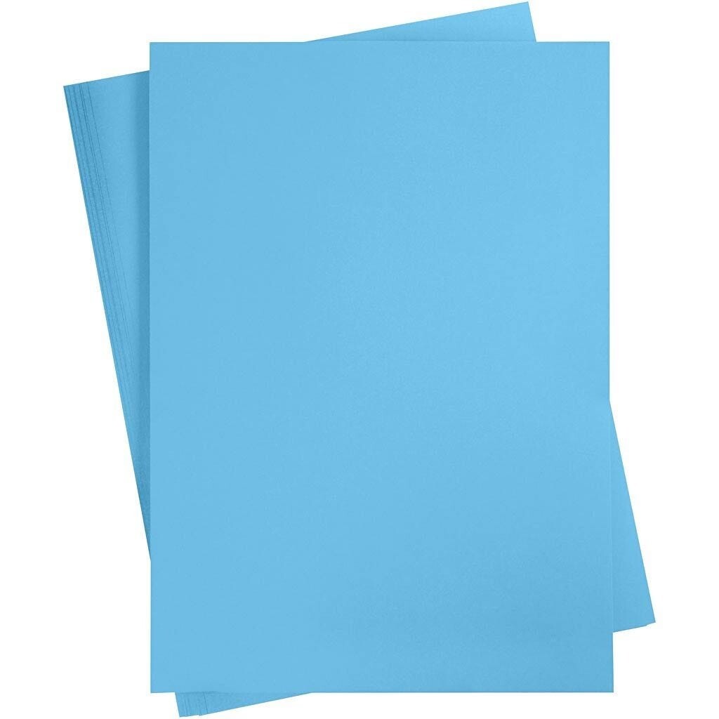 Karton, A2 420x600 mm, 180 g, klar blå, 10ark