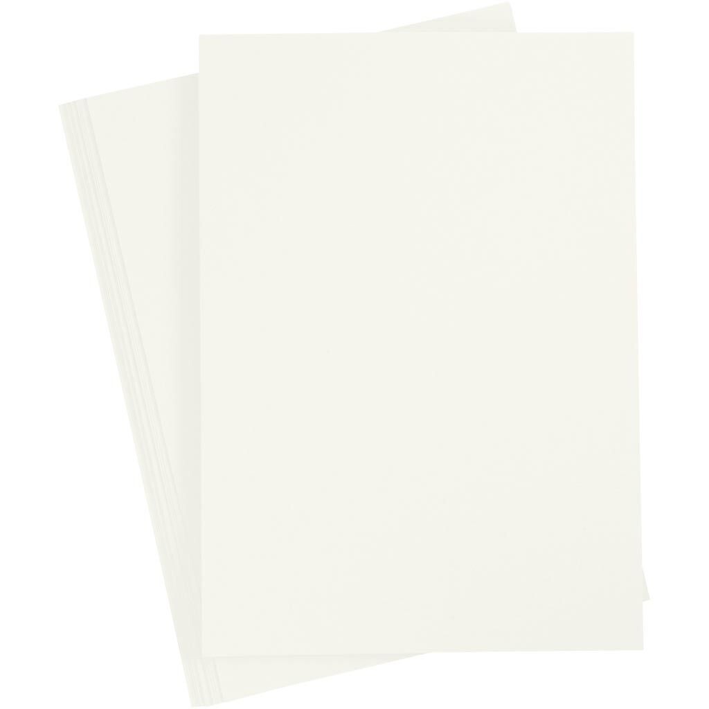 Karton, A4 210x297 mm, 180 g, elfenbenshvid, 20ark