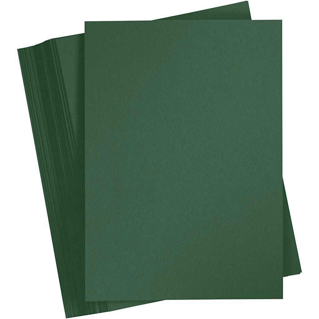 Karton – A4 (210×297 mm) – 180 g – Grangrøn – 100 ark