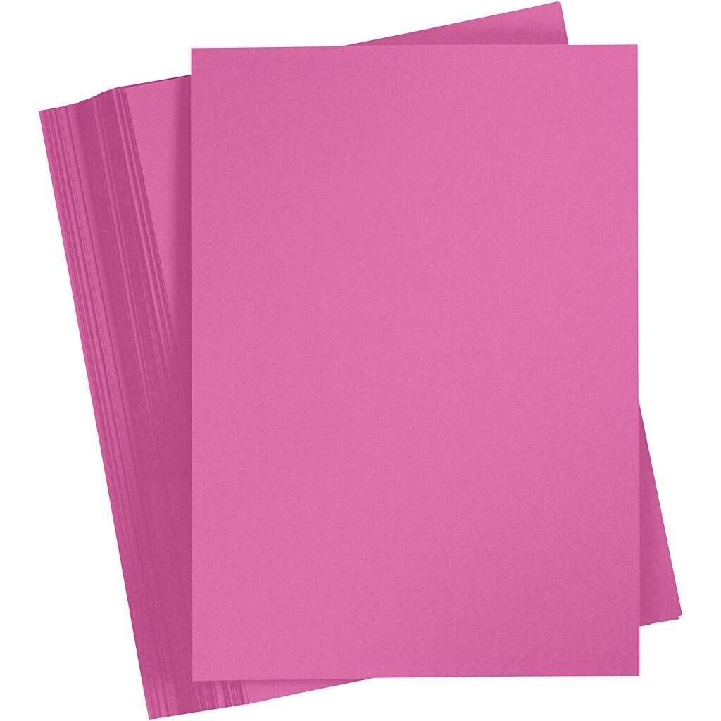 Karton, A4 210x297 mm, 180 g, pink, 100ark