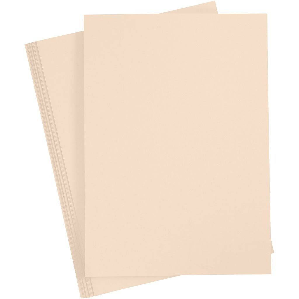 Karton - sand - A4 (210 x 297 mm) - 180 g - 20 ark