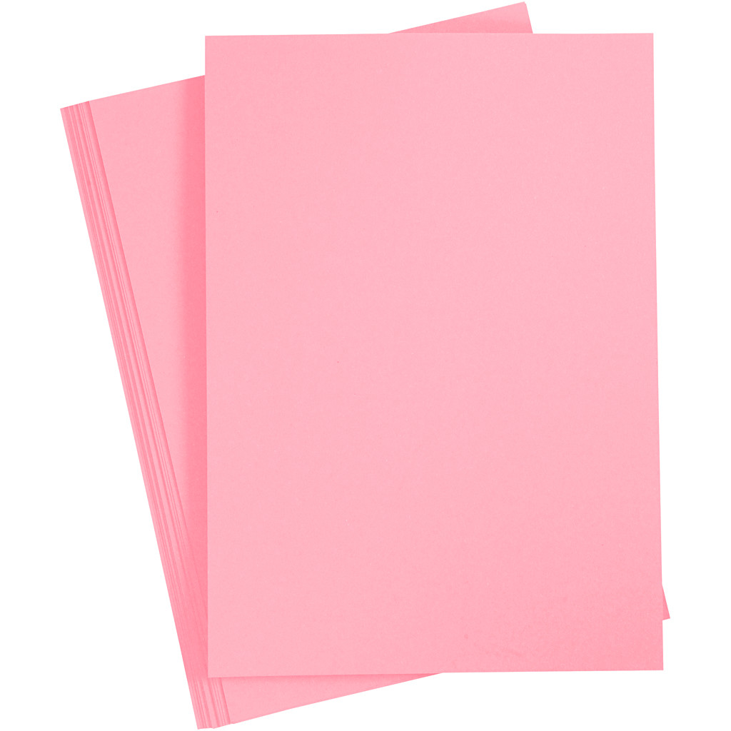 Karton, A4 210x297 mm, 210 g, mørk rosa, 10ark