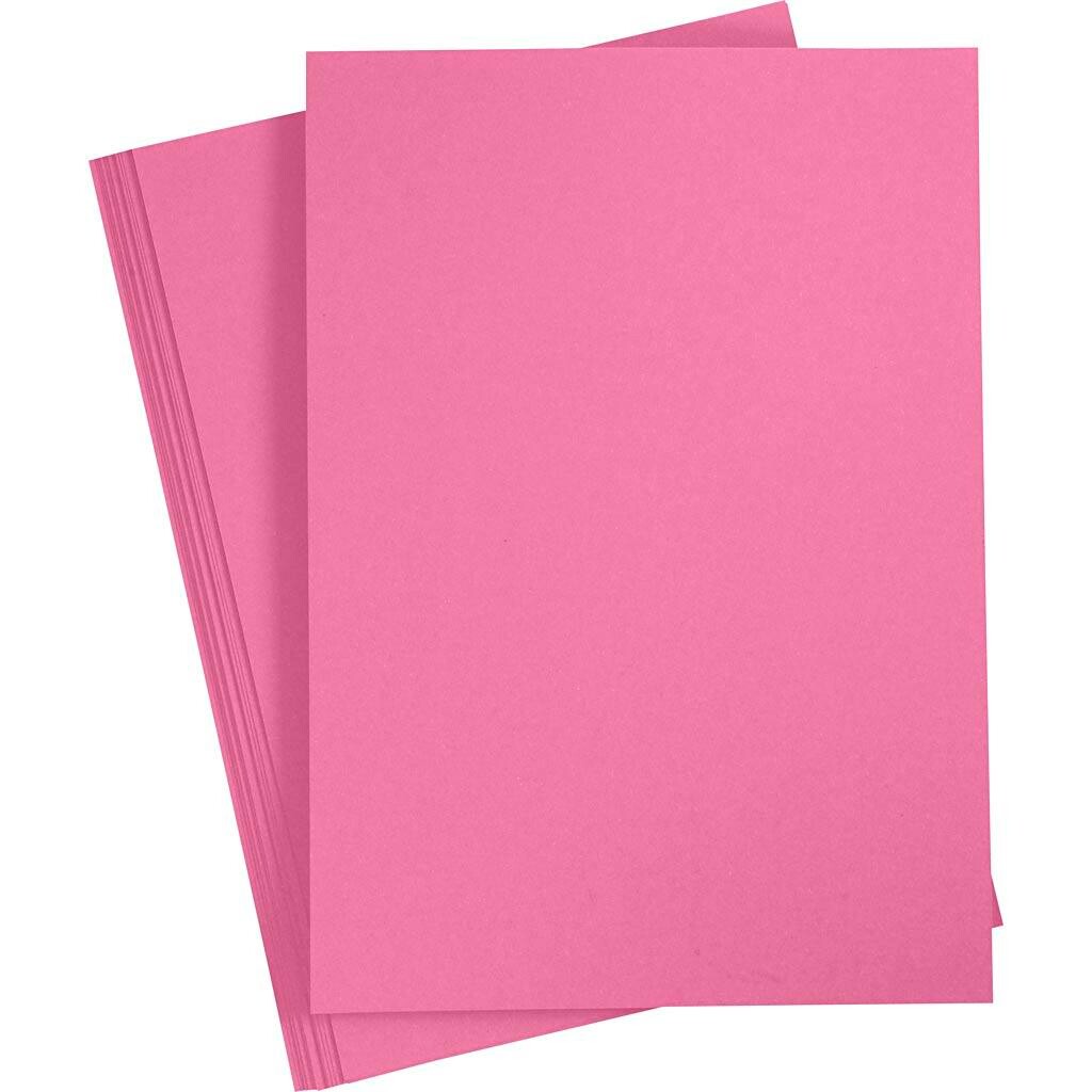 Karton, A4, 220 g, rosa, 10 ark/ 1 pk.