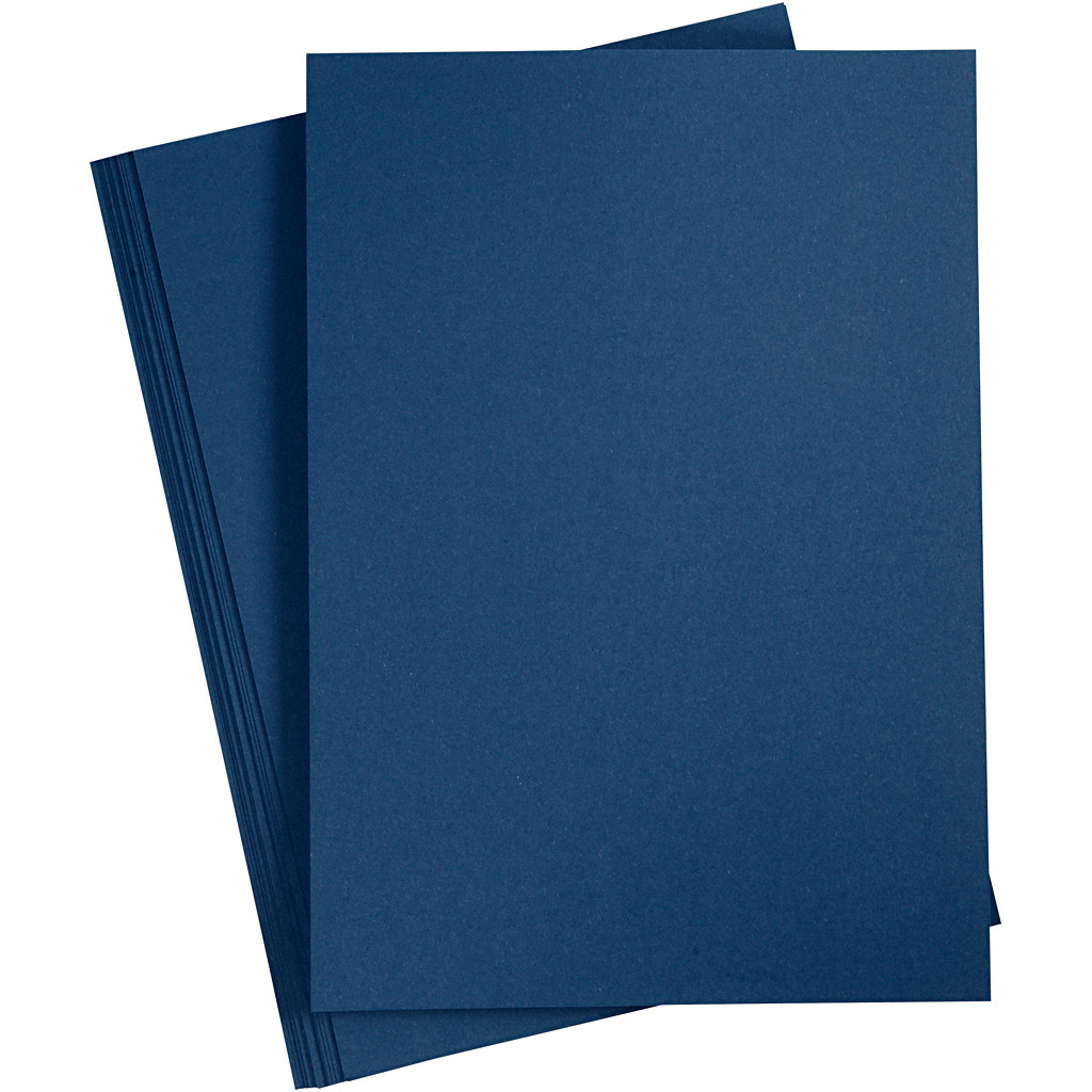 Karton, blå, A4 210x297 mm, 220 g, 10stk.