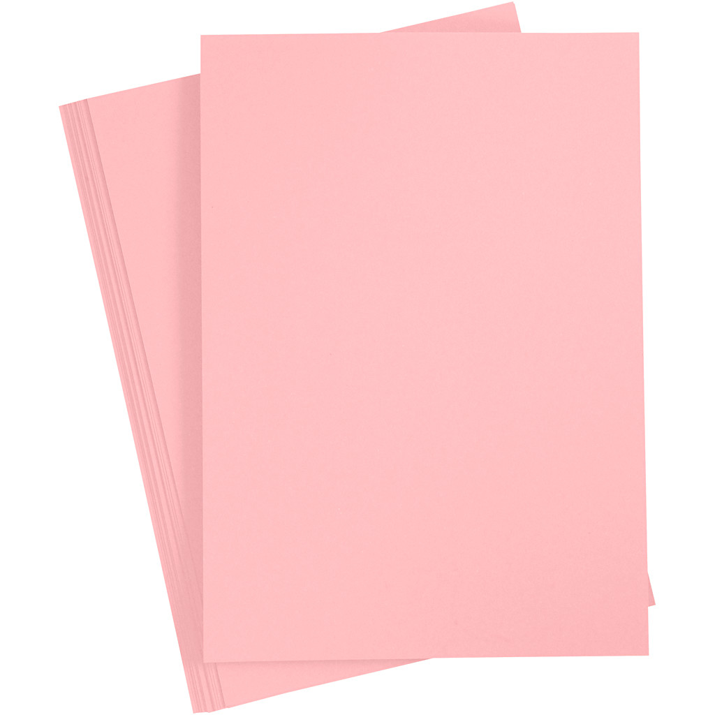 Karton, rosa, A4 210x297 mm, 220 g, 10stk.