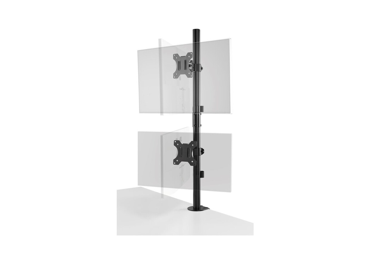 Monitorarm dobbelt - Kensington Ergo - Vertikal placering - Sort