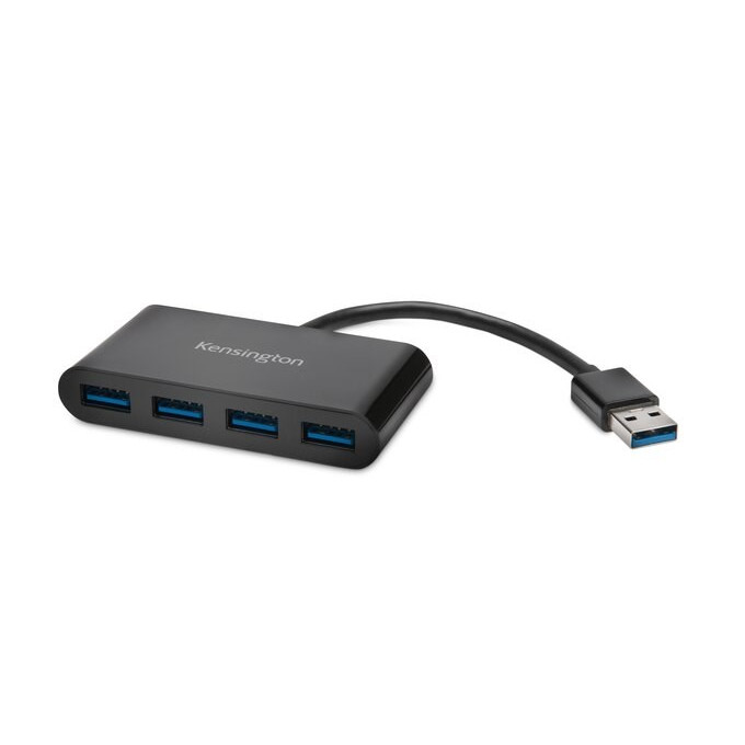 USB hub - Kensington UH4000 - USB 3.0 - 4 porte - Sort
