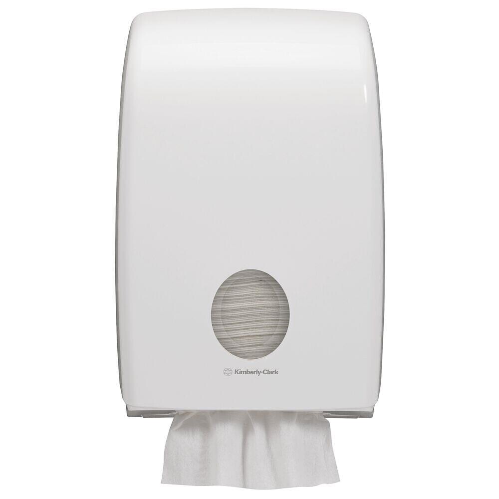 Kimberly Clark dispenser til håndklædeark interfold Aquarius hvid