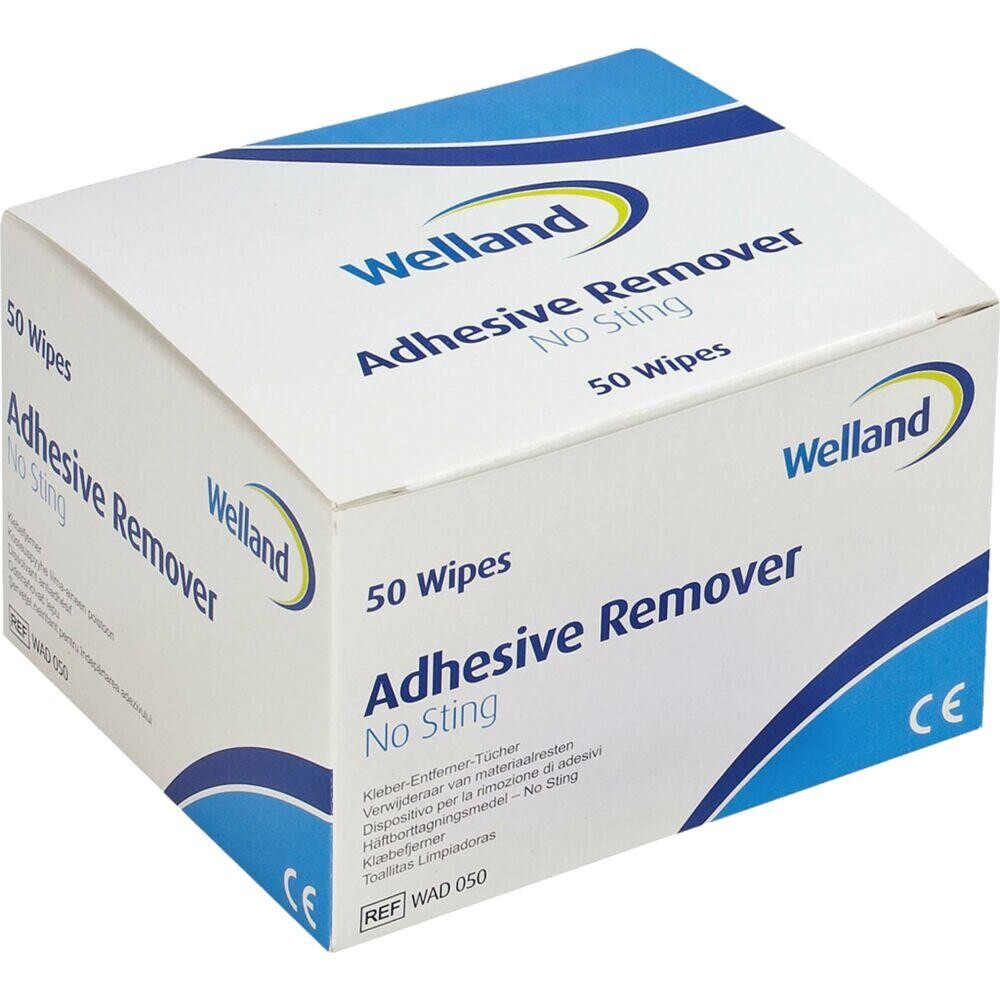 Klæbefjerner serviet, Welland, 15x7,5cm, 2,5 ml, nonwoven/silikone, uden alkohol - 50 stk