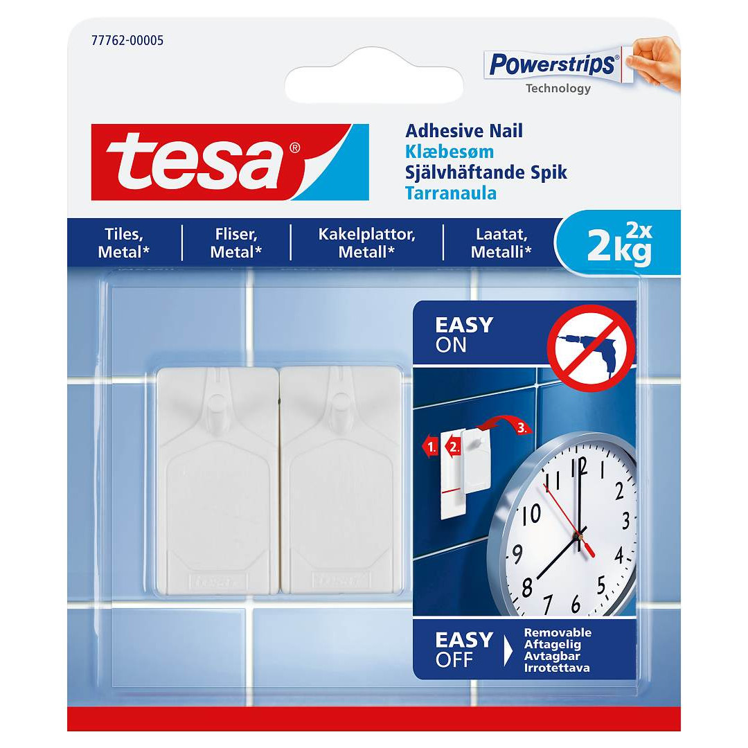 Klæbesøm tesa powerstrips til fliser 2kg 2stk/pak