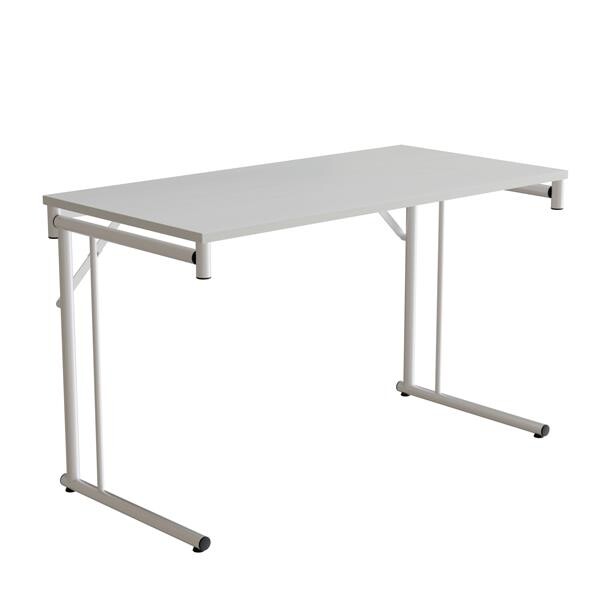 Klapbord Silhuett 1200x600mm,Hvid laminat og hvidt stel