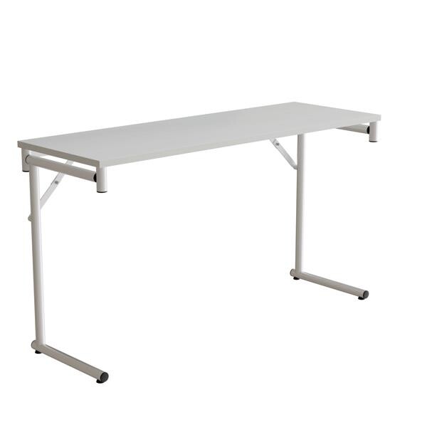 Klapbord Silhuett 1300x450mm,Hvid laminat og hvidt stel