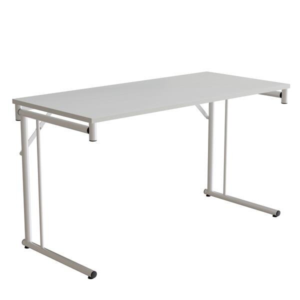 Klapbord Silhuett 1300x600mm,Hvid laminat og hvidt stel