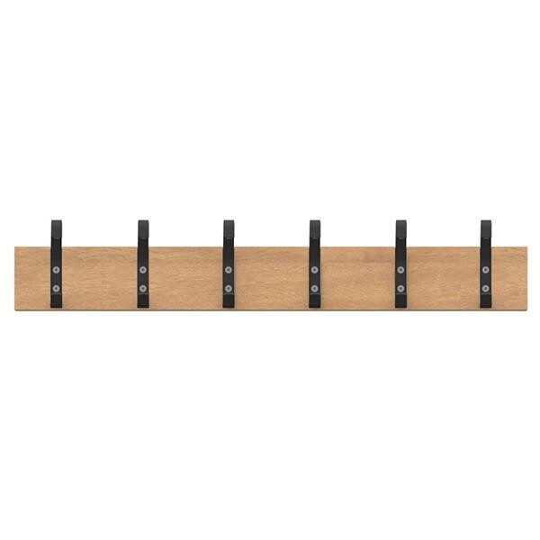 Knagerække - Sonesson Type 102 - 6 skolekroge - Sort/Birk - 1000mm
