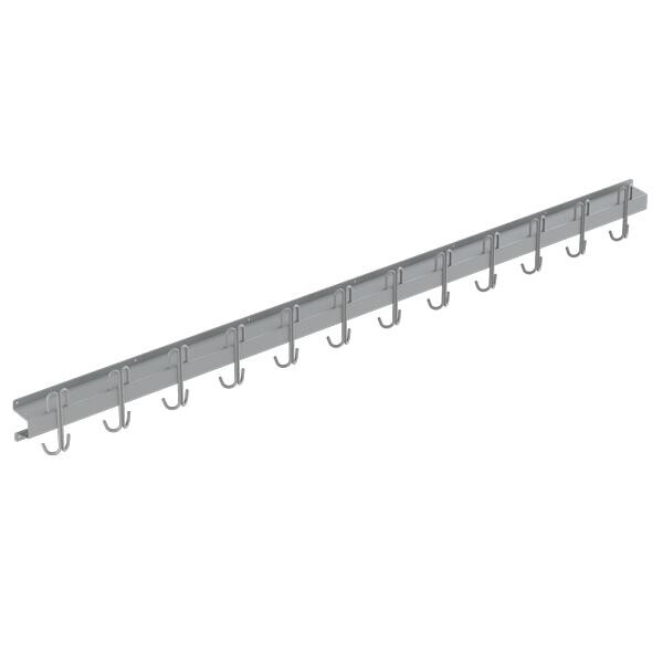 Knagerække - 1800 mm - Indadvendte kroge - Alugrå - RAL9006