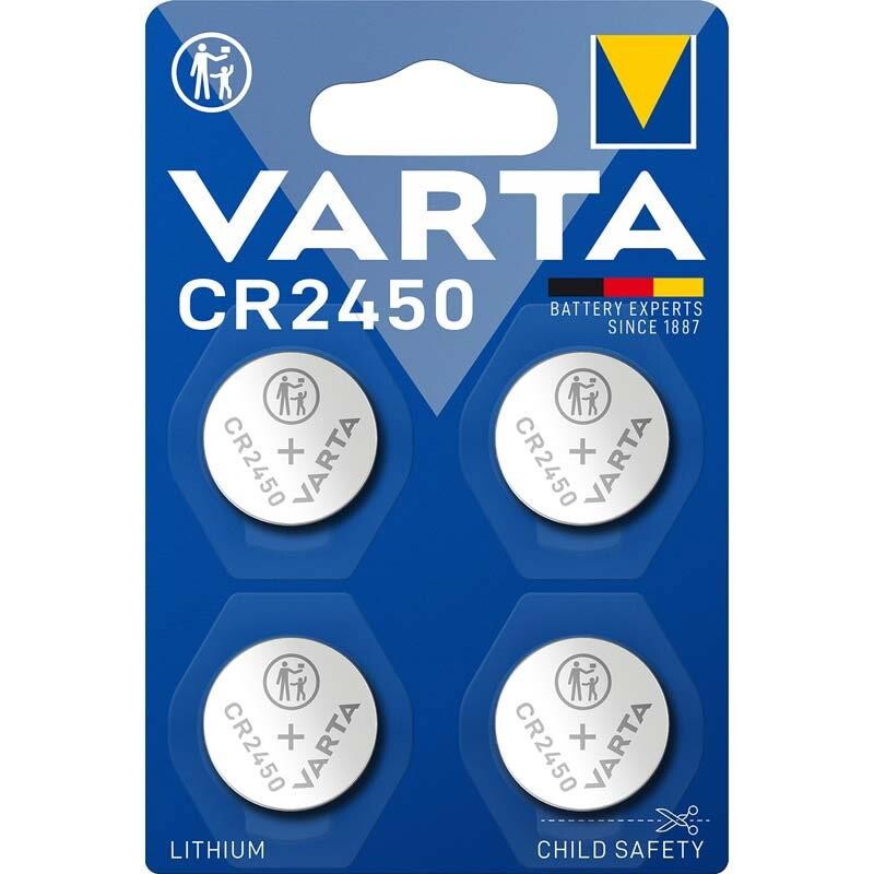 Knapcellebatteri, Varta, CR2450 pakke a 4 stk