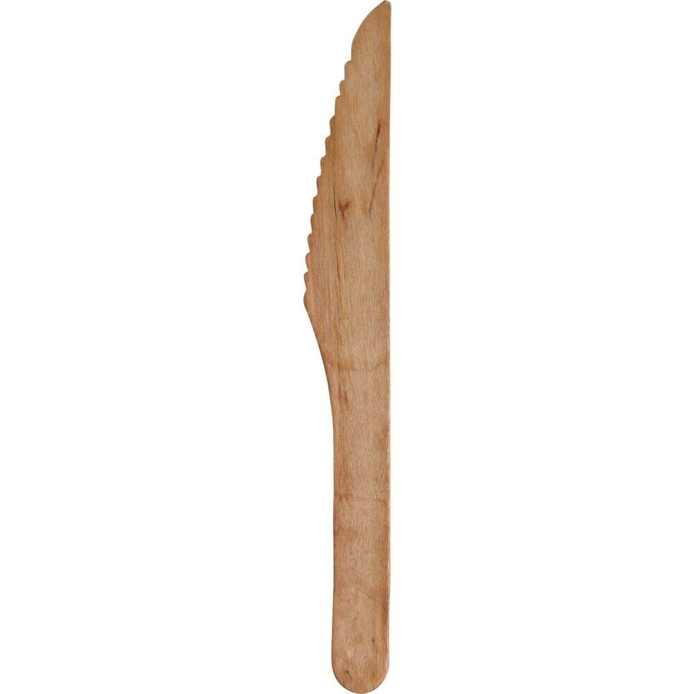 Kniv - Abena Gastro 16,5 cm - Brun birketræ/voks - Komposterbar - Enkeltindpakket - 400 stk