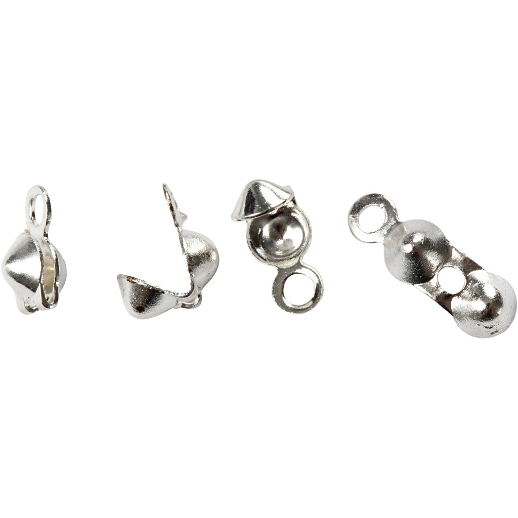 Knudeskjulere med øje, diam. 3 mm, L: 8 mm, forsølvet, 100stk.