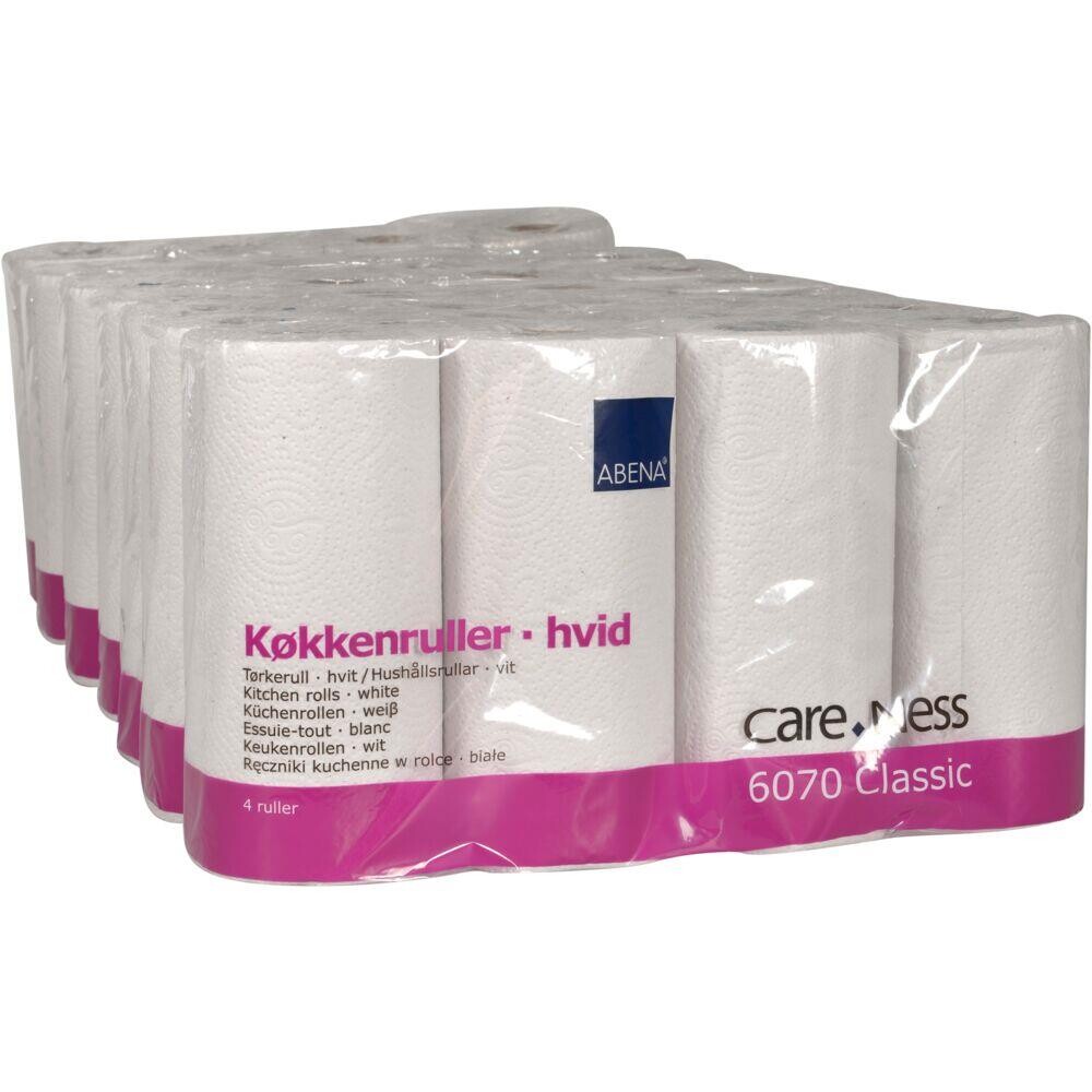 Køkkenrulle, ABENA Care-Ness Classic, 2-lags, 17,85m x 22cm, Ø10,5cm, hvid, blandingsfibre - 28 ruller