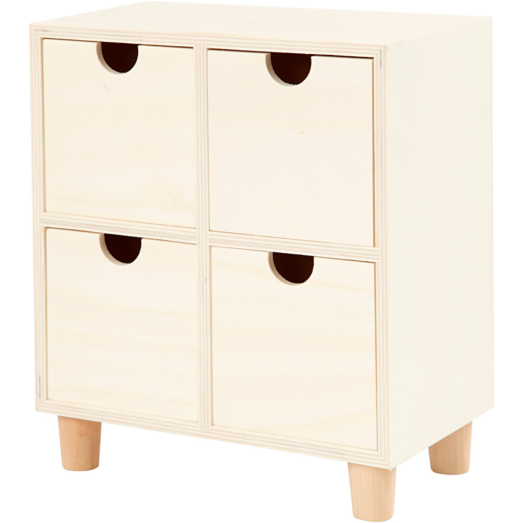 Kommode højde 23 cm bredde 20 cm krydsfiner | dybde 11,5 cm