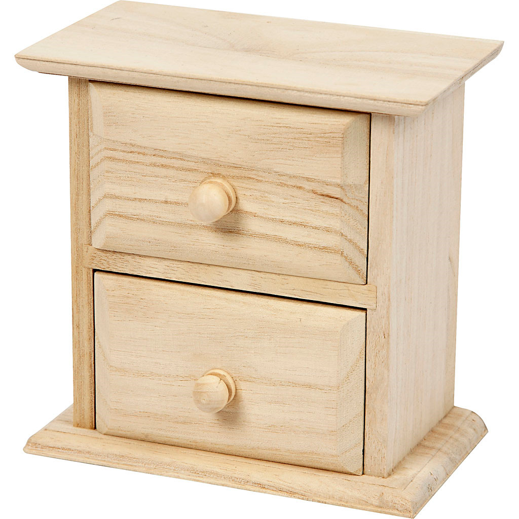 Kommode størrelse 13 x 7,5 x 13 cm | kejsertræ