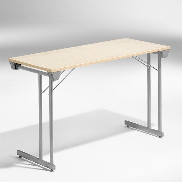 Konferencebord Kongress, Birk 1200x600 mm, Alugråt understel