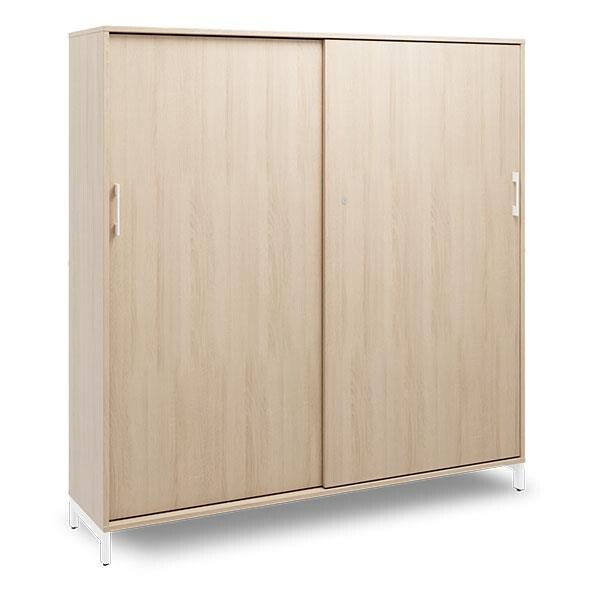 Kontorskab DNA, 1600x1660 mm, Eg/Hvid, skydedør 4A4