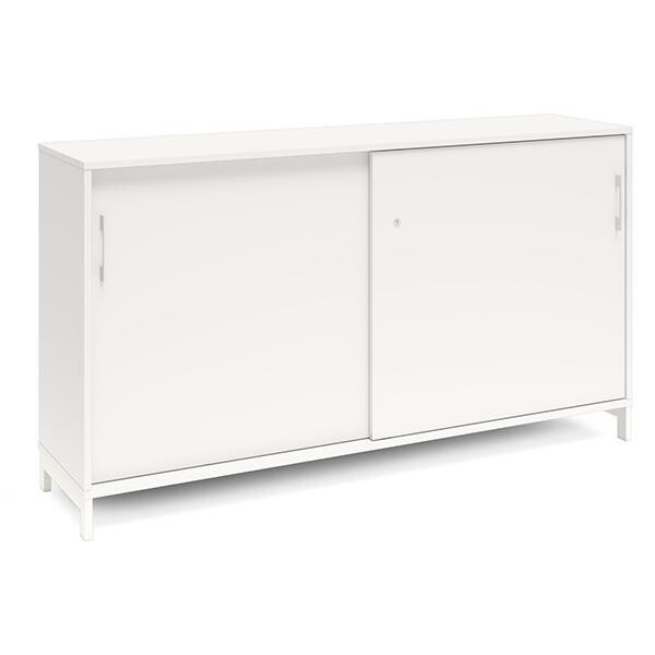 Kontorskab - DNA 2A4 skydedør - Hvid/Hvid - 1600x890 mm