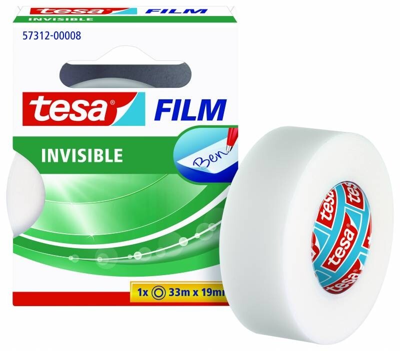 Kontortape Tesa 19mmx33m, Klar - 10 stk