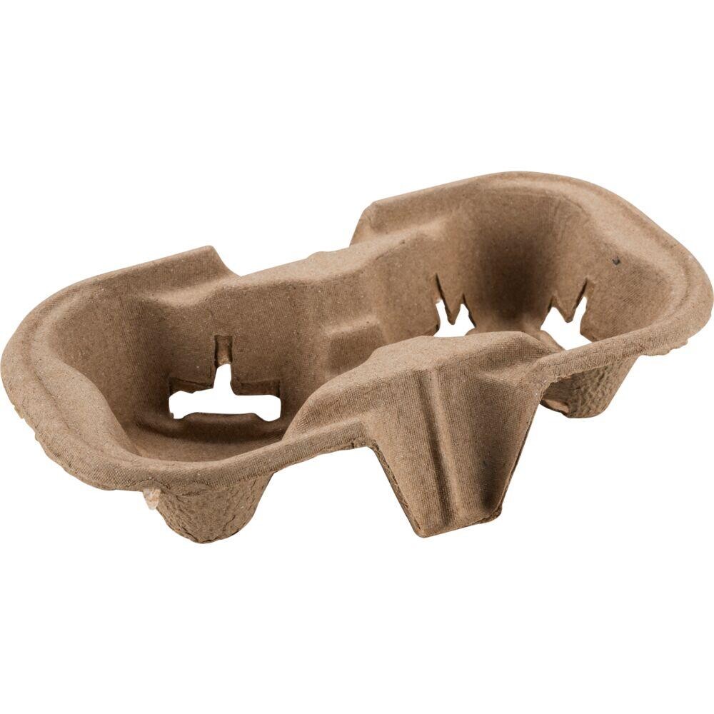 Kopholder ABENA 22,1x11,9x4,6cm natur karton til 2 bægre - 600 stk