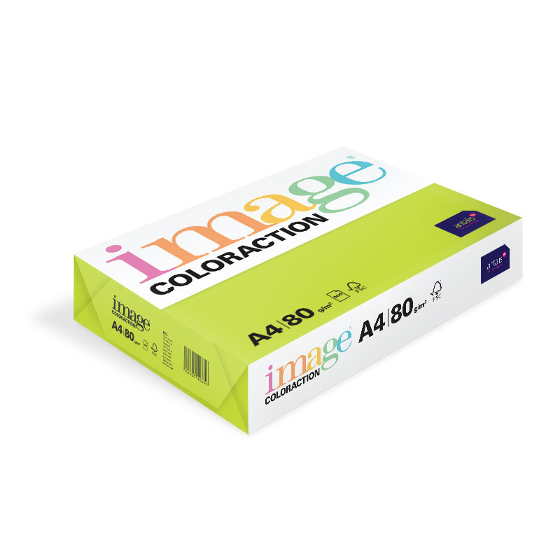 Farvet papir Image Coloraction A4 80g Neon Green Rio NEOGN 500ark