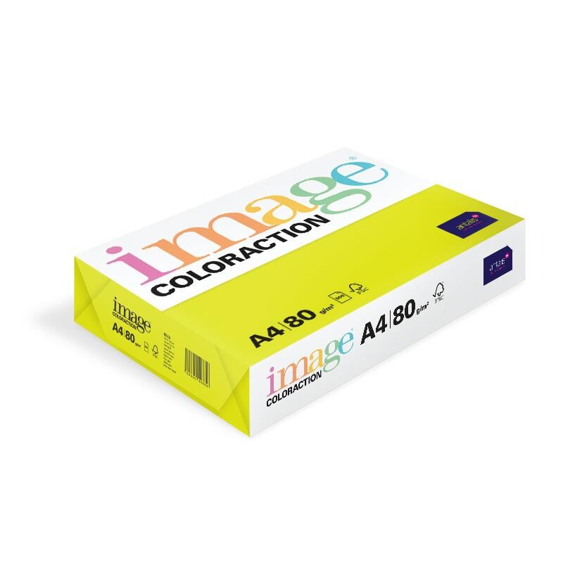 Kopipapir Image Coloraction A4 80g Neon Gul Ibiza NEOGB 500ark/pak