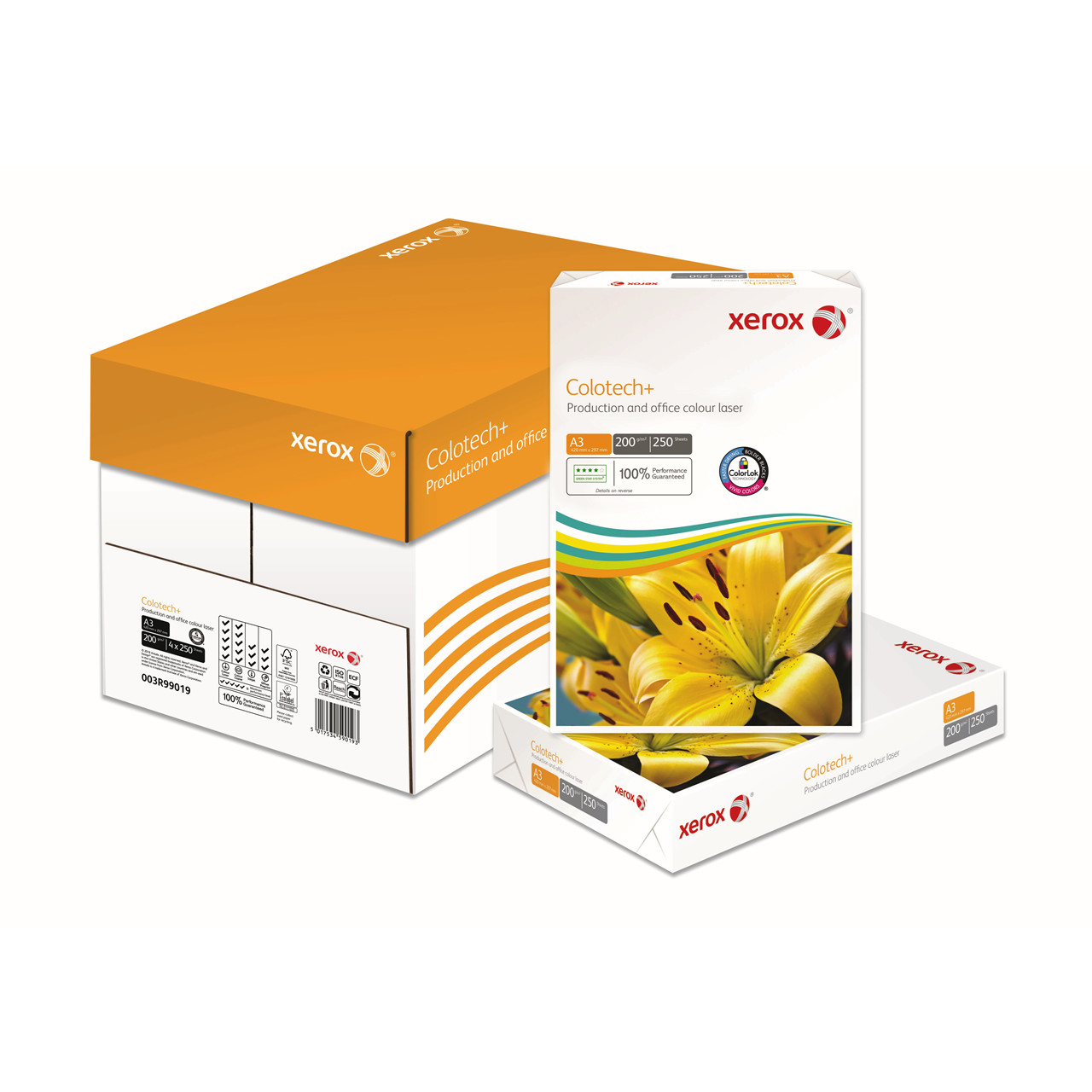 Printerpapir - Xerox Colotech+ Gold A3 - 200 g - 250 ark - Hvid
