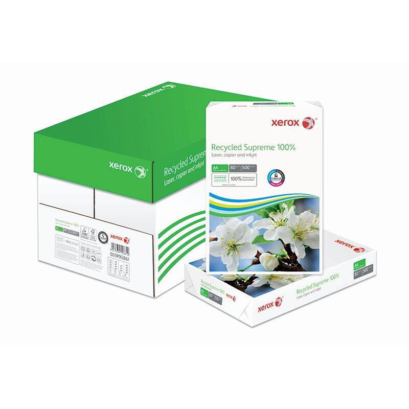 Kopipapir Xerox Recycled Supreme 100% 80g A4 500ark/pak - 5 stk