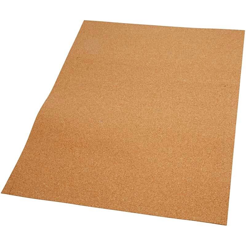 Korkplade - 35x45 cm - 2 mm - 4 stk