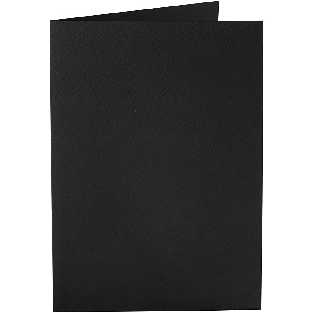 Kort, sort, str. 10,5x15 cm, 220 g, 10stk.