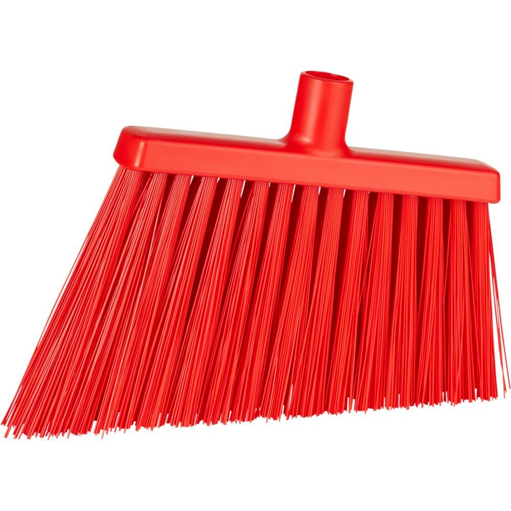 Kost, Vikan Hygiejne, vinkelskåret, med gevind, rød, 30 cm - 10 stk