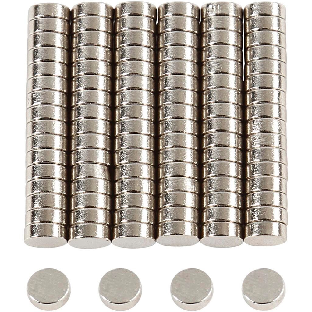 Kraftig magnet 5 x 2 mm - 100 stk