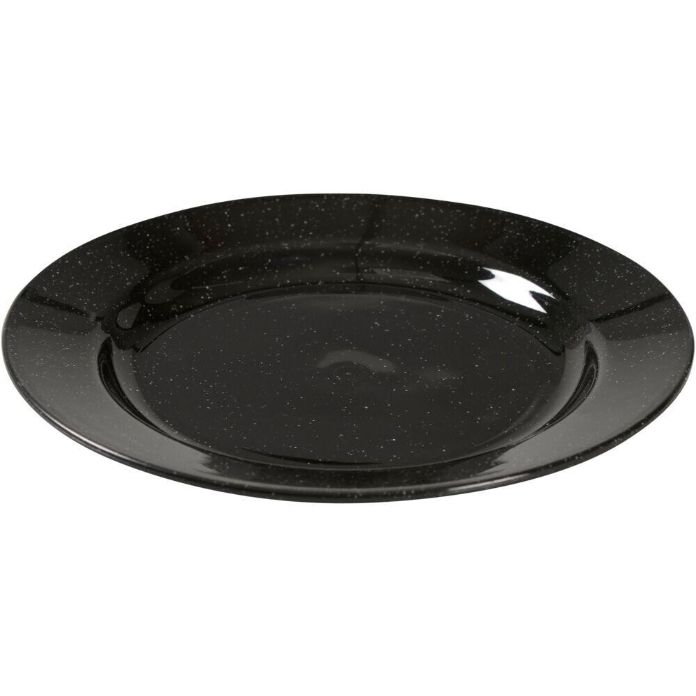 Kraftige plastik tallerkner, Flergangs, Abena Gastro, Ø18cm, granitsort PP - 96 stk