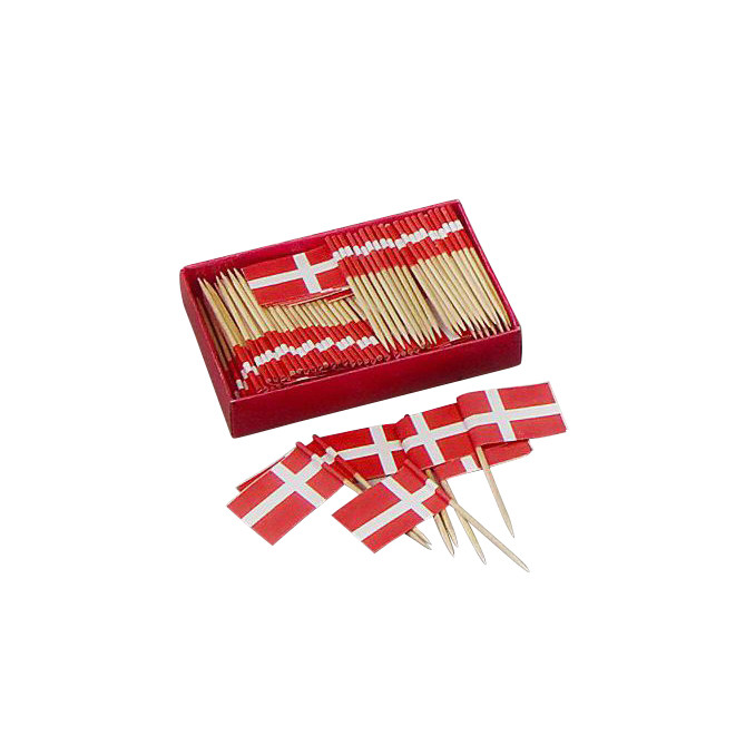 Kransekageflag papir DK - 144 stk
