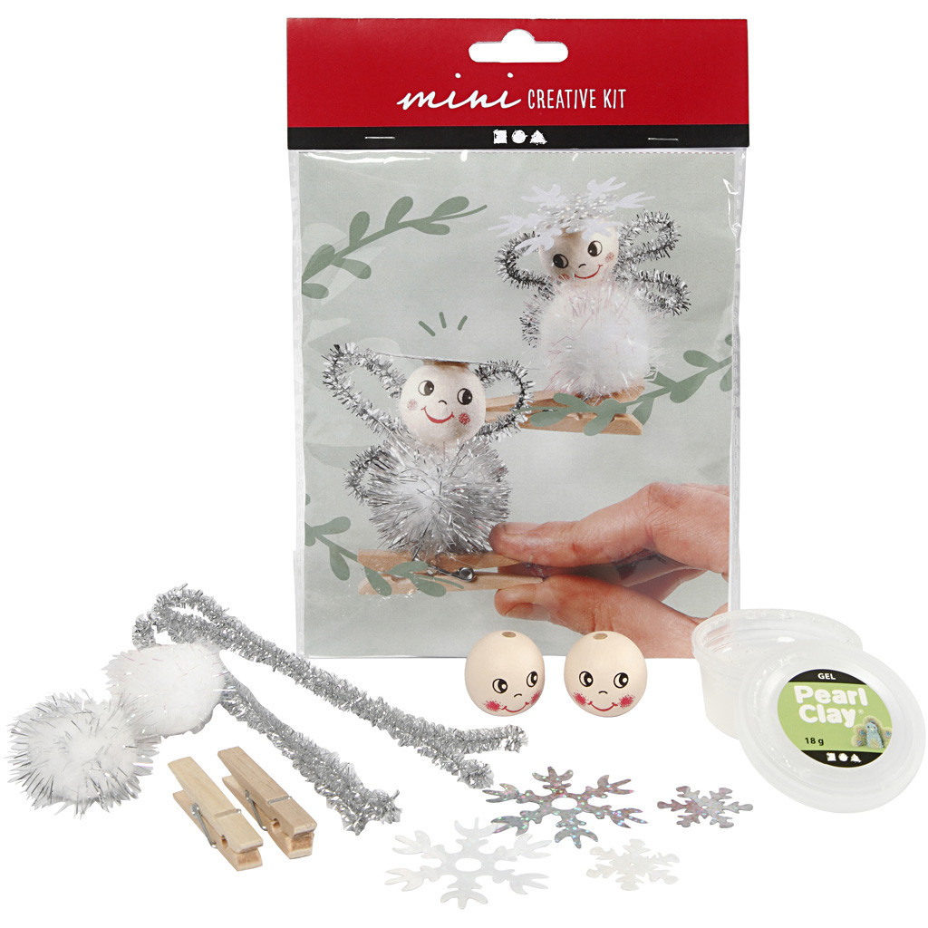 DIY julepynt kreativt minikit - engle 1sæt