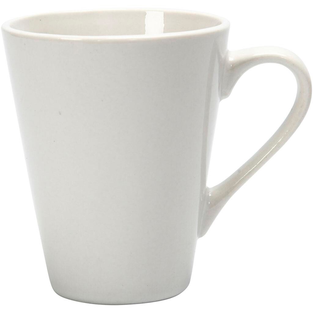 Krus højde 10 cm diameter 5-8 cm | hvid