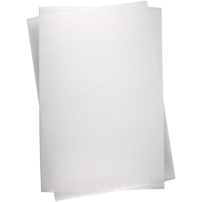 Krympeplast, ark 20x30 cm, blank transparent, 100ark