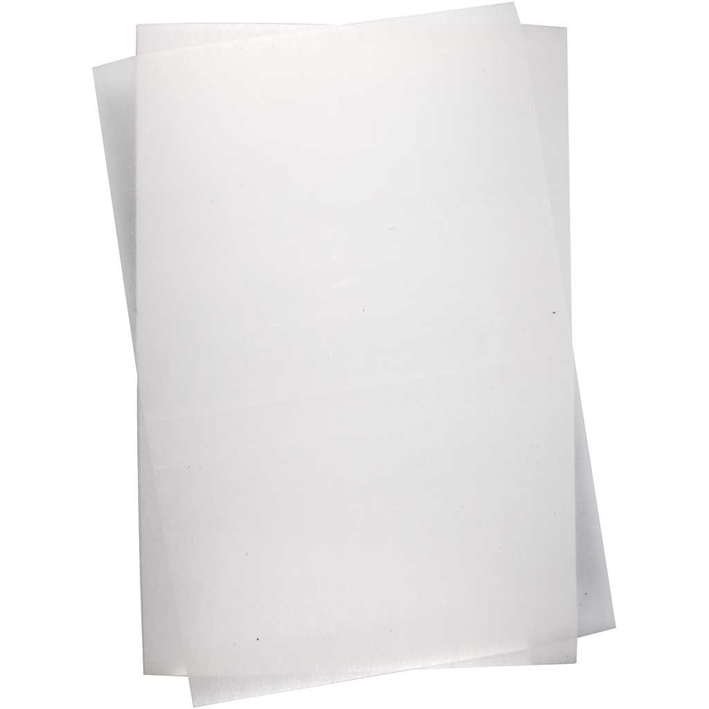 Krympeplast, ark 20x30 cm, mat transparent, 10ark
