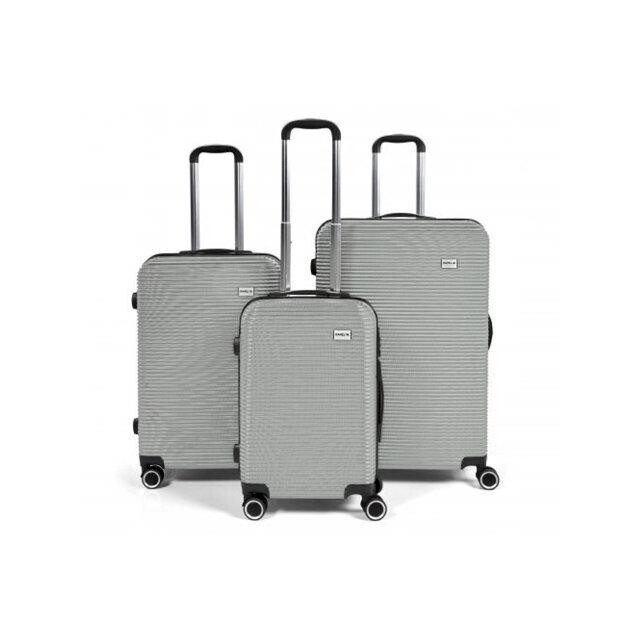 Kuffertsæt RW Classic sølv 20”/24”/28” 70% genanvendt ABS plastik med TSA-lås