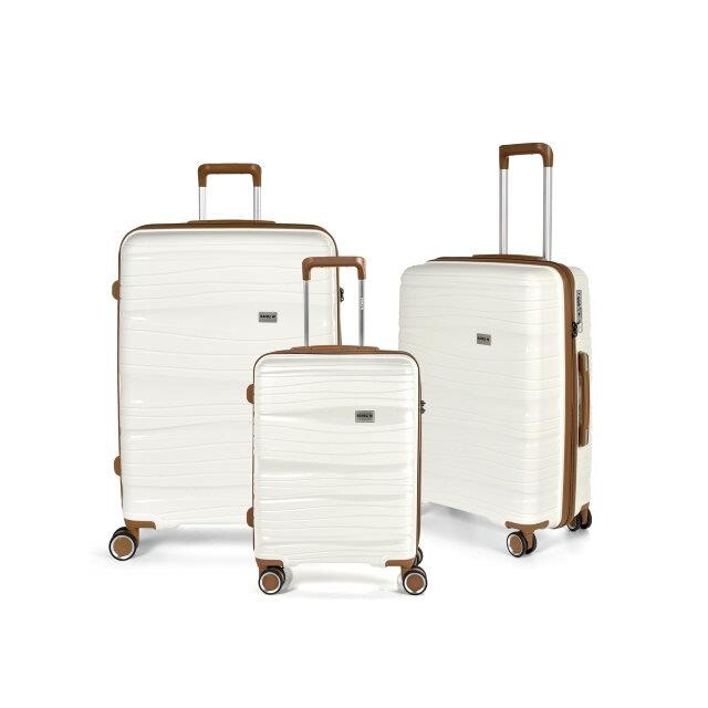 Kuffertsæt RW Travel Alfrida hvid 20”/24”/28” PP-plast med TSA-lås
