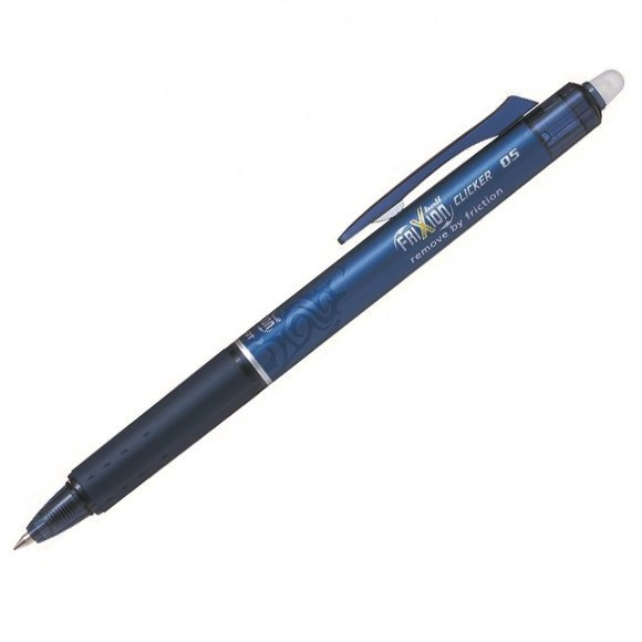 Kuglepen Pilot FriXion Clicker blåsort 0,5mm - 12 stk