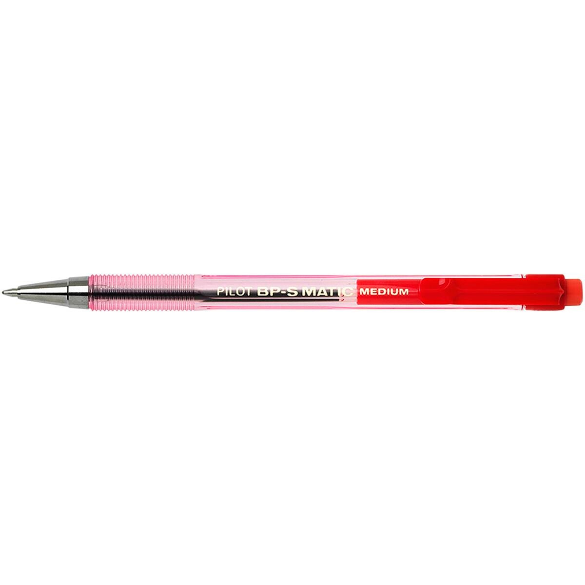 Kuglepen Pilot rød medium BP-S Matic 135M - 12 stk