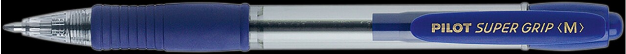 Kuglepen Pilot Super Grip M blå 0,7mm kugle 0,27mm stregbredde - 12 stk
